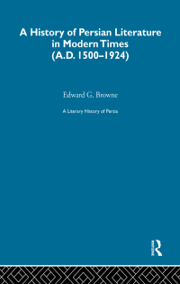 Imagen de portada: A Literary History of Persia 1st edition 9780415469487