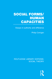 Cover image: Social Forms/Human Capacities (RLE Social Theory) 1st edition 9781138996229