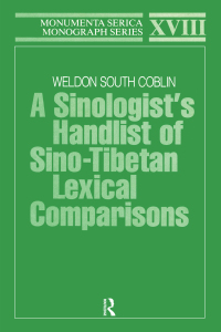 Cover image: A Sinologists Handlist of Sino-Tibetan Lexical Comparisons 1st edition 9783877872086