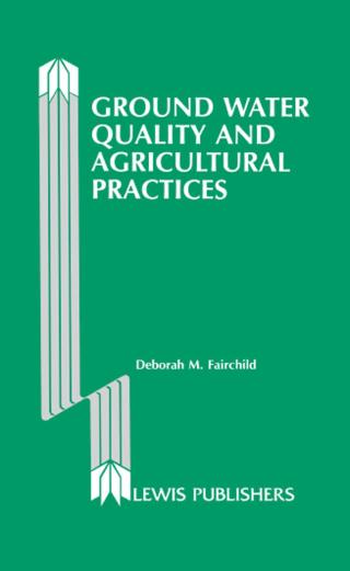 Immagine di copertina: Ground Water Quality and Agricultural Practices 1st edition 9780367580292