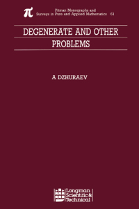 Imagen de portada: Degenerate and Other Problems 1st edition 9780367450168