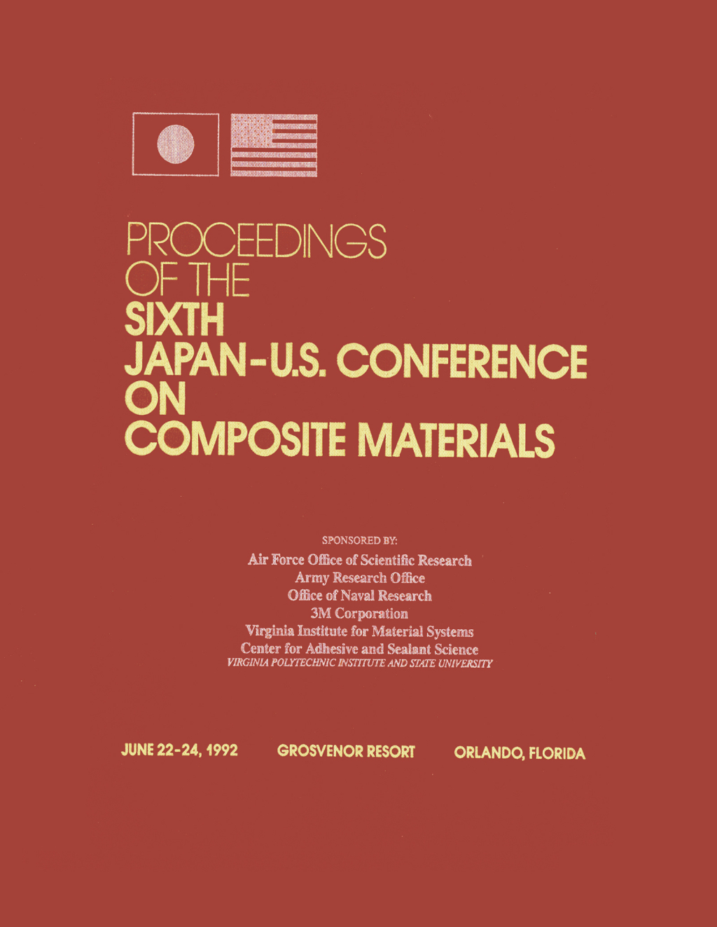 Composite Materials, 6th Japan/US Conference 1st Edition