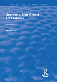 Imagen de portada: Sources of Non-official UK Statistics 1st edition 9781138734760