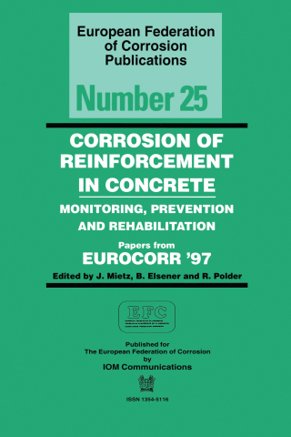 Cover image: Corrosion of Reinforcement in Concrete (EFC 25) 1st edition 9781861250834