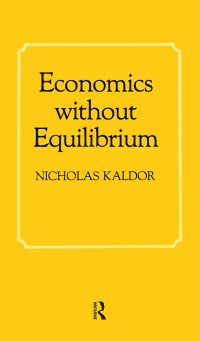 Cover image: Economics without Equilibrium 1st edition 9780873323369