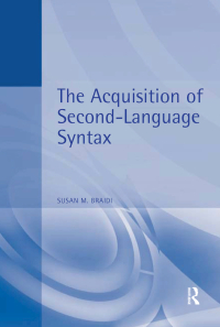 Omslagafbeelding: Acquisition of Second Language Syntax 1st edition 9780340645918
