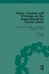 Omslagafbeelding: Satire, Fantasy and Writings on the Supernatural by Daniel Defoe, Part II vol 8 1st edition 9781138756984