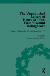 Imagen de portada: The Unpublished Letters of Henry St John, First Viscount Bolingbroke Vol 3 1st edition 9781138763463