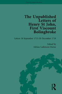Imagen de portada: The Unpublished Letters of Henry St John, First Viscount Bolingbroke Vol 4 1st edition 9781138763470