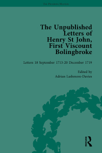 Cover image: The Unpublished Letters of Henry St John, First Viscount Bolingbroke Vol 4 1st edition 9781138763470