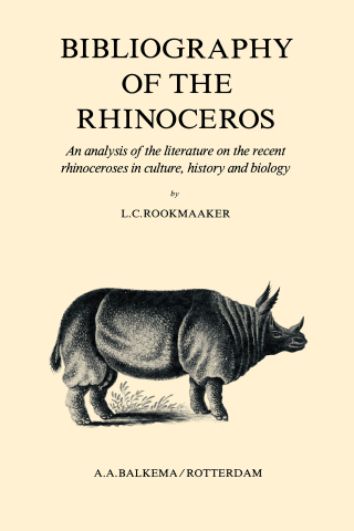Titelbild: Bibliography of the Rhinoceros 1st edition 9789061912613