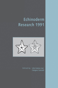 Cover image: Echinoderm Research 1991 1st edition 9789054100492