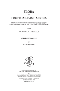 Imagen de portada: Flora of Tropical East Africa -Amaranthaceae (1985) 1st edition 9789061913139