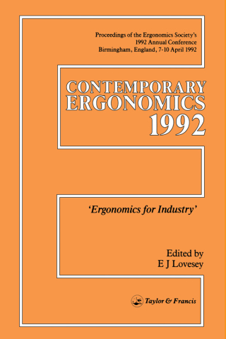 Cover image: Contemporary Ergonomics 1st edition 9780748400300