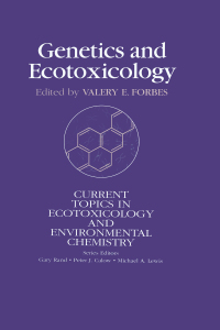 Imagen de portada: Genetics And Ecotoxicology 1st edition 9781560327158