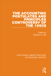 Cover image: The Accounting Postulates and Principles Controversy of the 1960s 1st edition 9780367506841