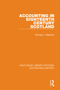 Omslagafbeelding: Accounting in Eighteenth Century Scotland 1st edition 9780367534165