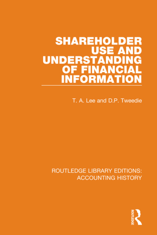 Imagen de portada: Shareholder Use and Understanding of Financial Information 1st edition 9780367517953