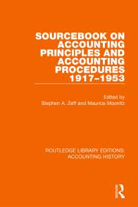 Imagen de portada: Sourcebook on Accounting Principles and Accounting Procedures, 1917-1953 1st edition 9780367496814