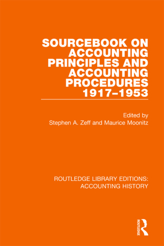 Imagen de portada: Sourcebook on Accounting Principles and Accounting Procedures, 1917-1953 1st edition 9780367496814
