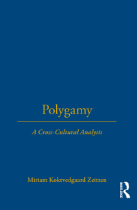 صورة الغلاف: Polygamy 1st edition 9781845202200