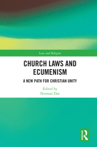 Cover image: Church Laws and Ecumenism 1st edition 9780367540586