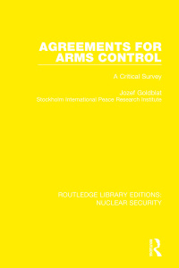 صورة الغلاف: Agreements for Arms Control 1st edition 9780367513597