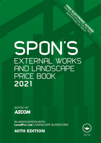 Imagen de portada: Spon's External Works and Landscape Price Book 2021 40th edition 9780367514044