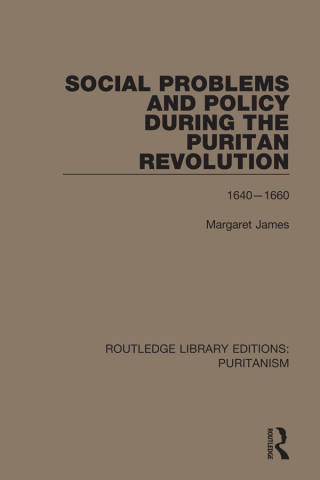 Cover image: Social Problems and Policy During the Puritan Revolution 1st edition 9780367610128