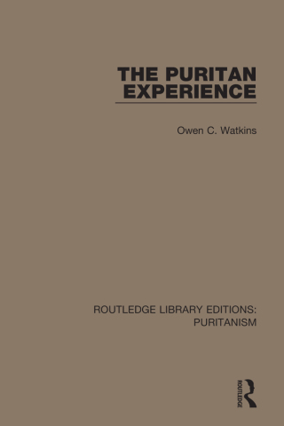 Cover image: The Puritan Experience 1st edition 9780367628772