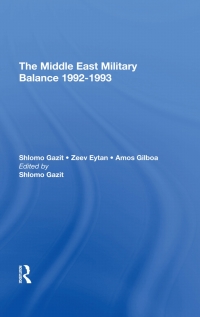 Omslagafbeelding: The Middle East Military Balance 19921993 1st edition 9780367309435