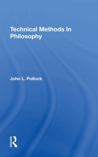 صورة الغلاف: Technical Methods In Philosophy 1st edition 9780367289577