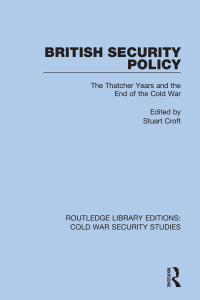 Cover image: British Security Policy 1st edition 9780367568481