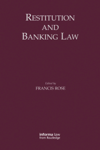 表紙画像: Restitution and Banking Law 1st edition 9780952649915