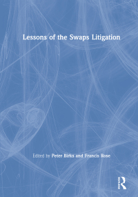 Omslagafbeelding: Lessons of the Swaps Litigation 1st edition 9780952649922
