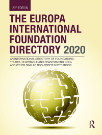 Cover image: The Europa International Foundation Directory 2020 29th edition 9780367440183
