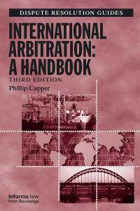 Cover image: International Arbitration: A Handbook 3rd edition 9781843113263