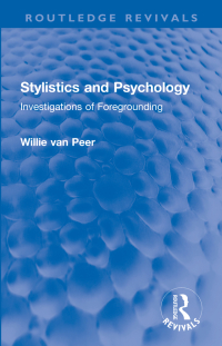 Cover image: Stylistics and Psychology 1st edition 9780367672478