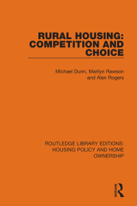 صورة الغلاف: Rural Housing: Competition and Choice 1st edition 9780367678142
