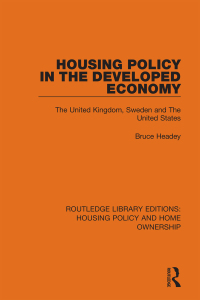 Imagen de portada: Housing Policy in the Developed Economy 1st edition 9780367681067