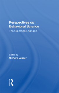 Cover image: Perspectives On Behavioral Science 1st edition 9780367298173