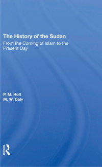 Cover image: The History Of The Sudan 1st edition 9780367292812