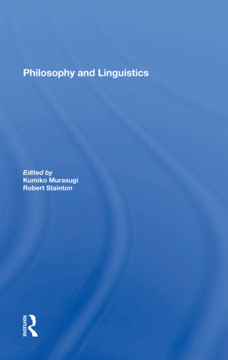 صورة الغلاف: Philosophy And Linguistics 1st edition 9780367298326