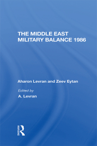 Cover image: The Middle East Military Balance 1986 1st edition 9780367293932