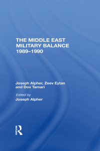 Cover image: The Middle East Military Balance 1989-1990 1st edition 9780367293963