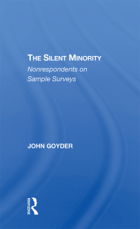 Cover image: The Silent Minority 1st edition 9780367295776