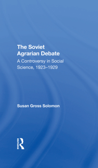 Cover image: The Soviet Agrarian Debate 1st edition 9780367295912