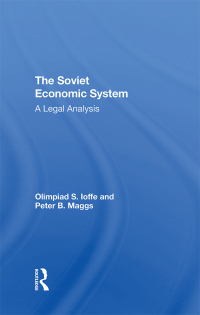 表紙画像: The Soviet Economic System 1st edition 9780367311438