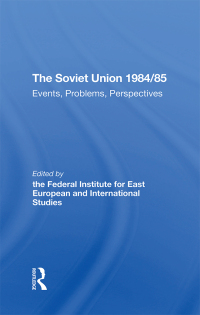 Imagen de portada: The Soviet Union 1984/85 1st edition 9780367311537