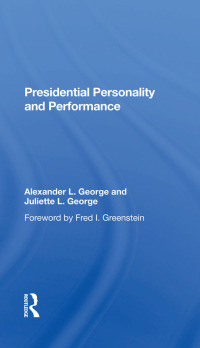 Cover image: Presidential Personality And Performance 1st edition 9780367299675